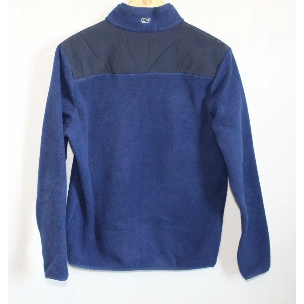 Vineyard Vines Snap Placket Fleece Shep Shirt Pullover Blue Men's Small Sweater - Picture 5 of 13